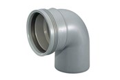 Produkty odwadniajace - Wavin Wafix pp bend 88.5° x 75 mm grey - 1450323
