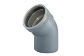 Produkty odwadniajace - Wavin Wafix pp bend 45° x 75 mm grey - 1450322