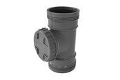 Produkty odwadniajace - Wavin Wafix plus pp acces pipe 110 mm with cover grey - 1453940