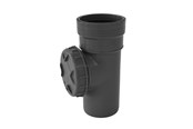 Produkty odwadniajace - Wavin Wafix pp acces pipe 110 mm with cover grey - 1450940
