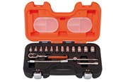 Narzedzia - BAHCO 1/4 socket set 16 pcs inch 1/8-9/16 - S160AF