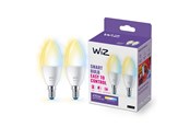 Inteligentny dom - WiZ Tunable C37 E14 Smart Candle Bulb 2-pack - Dimmable warm-to-cold White LED - 929002448742