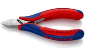 Narzędzia ręczne  - KNIPEX Szczypce tnące boczne dla elektroników, ze złączem wsuwkowym - 77 42 115