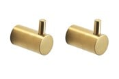 Akcesoria lazienkowe - Pressalit Towel hook w/pin brushed brass - Q70150