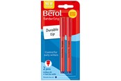 Przybory do pisania i rysowania - Berol Handwriting Pens Round Shape Washable Black Ink Bright Barrels 2 Count - 2056932