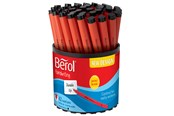 Przybory do pisania i rysowania - Berol Handwriting Pens Round Shape Washable Black Ink Bright Barrels Tub of 42 - 2066664