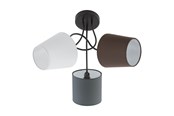 Lampy - EGLO ALMEIDA oprawa sufitowa, antracyt, biały, brązowy - 95192