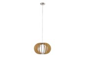 Lampy - EGLO STELLATO 1 oprawa wisząca, klon, biały *DEMO* - 95598