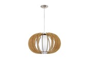 Lampy - EGLO STELLATO 1 oprawa wisząca, klon, biały - 95599