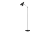 Lampy - EGLO PRIDDY oprawa podłogowa, czarny, biały - 49471