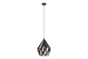 Lampy - EGLO CARLTON 1 oprawa wisząca, czarny, miedź - 49254