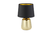 Lampy - EGLO MANALBA 1 oprawa stołowa, czarny, złoty - 99331
