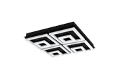 Lampy - EGLO FRADELO 1 oprawa sufitowa, czarny, przeźroczysty - 99328