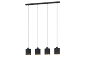 Lampy - EGLO ESTEPERRA oprawa wisząca, czarny, złoty - 99275