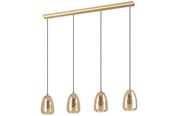 Lampy - EGLO ALOBRASE oprawa wisząca, bursztynowy - 98649