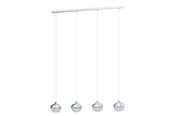 Lampy - EGLO MIOGLIA 1 oprawa wisząca, granulowany biały, przeźroczysty - 98628