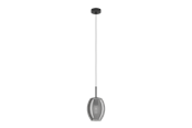 Lampy - EGLO CADAQUES oprawa wisząca, czarny-transparentny - 98582