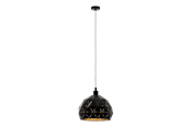 Lampy - EGLO ROCCAFORTE oprawa wisząca, czarny, złoty *DEMO* - 97841