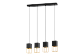 Lampy - EGLO MONTEBALDO oprawa wisząca, czarny, złoty *DEMO* - 97734