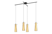 Lampy - EGLO PINTO GOLD oprawa wisząca, przeźroczysty, złoty - 97653