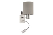 Lampy - EGLO PASTERI oprawa ścienna, popielaty - 96478
