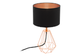Lampy - EGLO CARLTON 2 oprawa stołowa, czarny, miedź - 95787