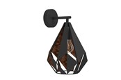 Lampy - EGLO CARLTON 1 oprawa ścienna, czarny, miedź - 49992