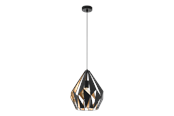 Lampy - EGLO CARLTON 1 oprawa wisząca, czarny, złoty - 49931