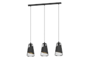 Lampy - EGLO AUSTELL oprawa wisząca, czarny, złoty - 49448