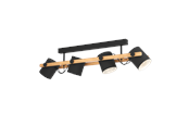 Lampy - EGLO HORNWOOD oprawa sufitowa, brązowy - 43558