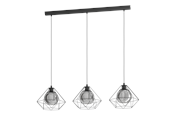 Lampy - EGLO VERNHAM oprawa wisząca, czarny-transparentny - 43483