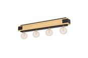 Lampy - EGLO LAYHAM oprawa sufitowa, brązowy, czarny - 43466