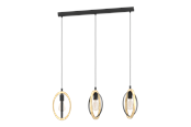 Lampy - EGLO BASILDON oprawa wisząca, czarny, brązowy - 43462