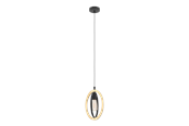 Lampy - EGLO BASILDON oprawa wisząca, czarny, brązowy - 43461