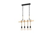 Lampy - EGLO YOUNGSTOWN oprawa wisząca, czarny, brązowy - 43318