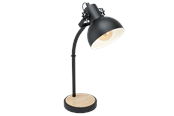 Lampy - EGLO LUBENHAM oprawa stołowa, czarny, brązowy - 44058
