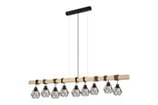Lampy - EGLO TOWNSHEND 5 oprawa wisząca, czarny, brązowy - 44077