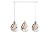 Lampy - EGLO CARLTON 1 oprawa wisząca, biały, złoty - 43002