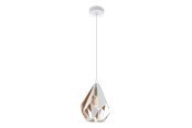 Lampy - EGLO CARLTON 1 oprawa wisząca, biały, złoty - 43001
