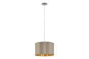 Lampy - EGLO MASERLO oprawa wisząca, popielaty, złoty - 31602