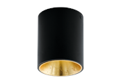 Lampy - EGLO POLASSO oprawa sufitowa, czarny, złoty - 94502