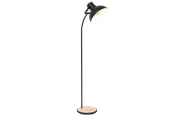 Lampy - EGLO LUBENHAM oprawa podłogowa, czarny, brązowy - 44059