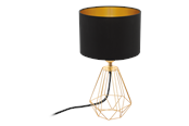 Lampy - EGLO CARLTON 2 oprawa stołowa, czarny, złoty - 95788