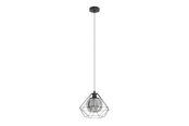 Lampy - EGLO VERNHAM oprawa wisząca, czarny-transparentny - 43482