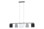 Lampy - EGLO ALMEIDA 1 oprawa wisząca, czarny, szary, biały - 98588