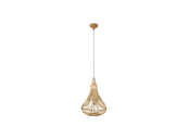 Lampy - EGLO AMSFIELD oprawa wisząca, brązowy - 49772