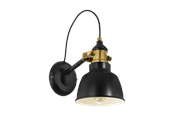 Lampy - EGLO THORNFORD oprawa ścienna, czarny, brązowany - 49522