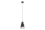 Lampy - EGLO AUSTELL oprawa wisząca, czarny, złoty - 49447