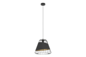 Lampy - EGLO AUSTELL oprawa wisząca, czarny, złoty - 49446