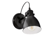 Lampy - EGLO PRIDDY oprawa ścienna, czarny, biały - 49468